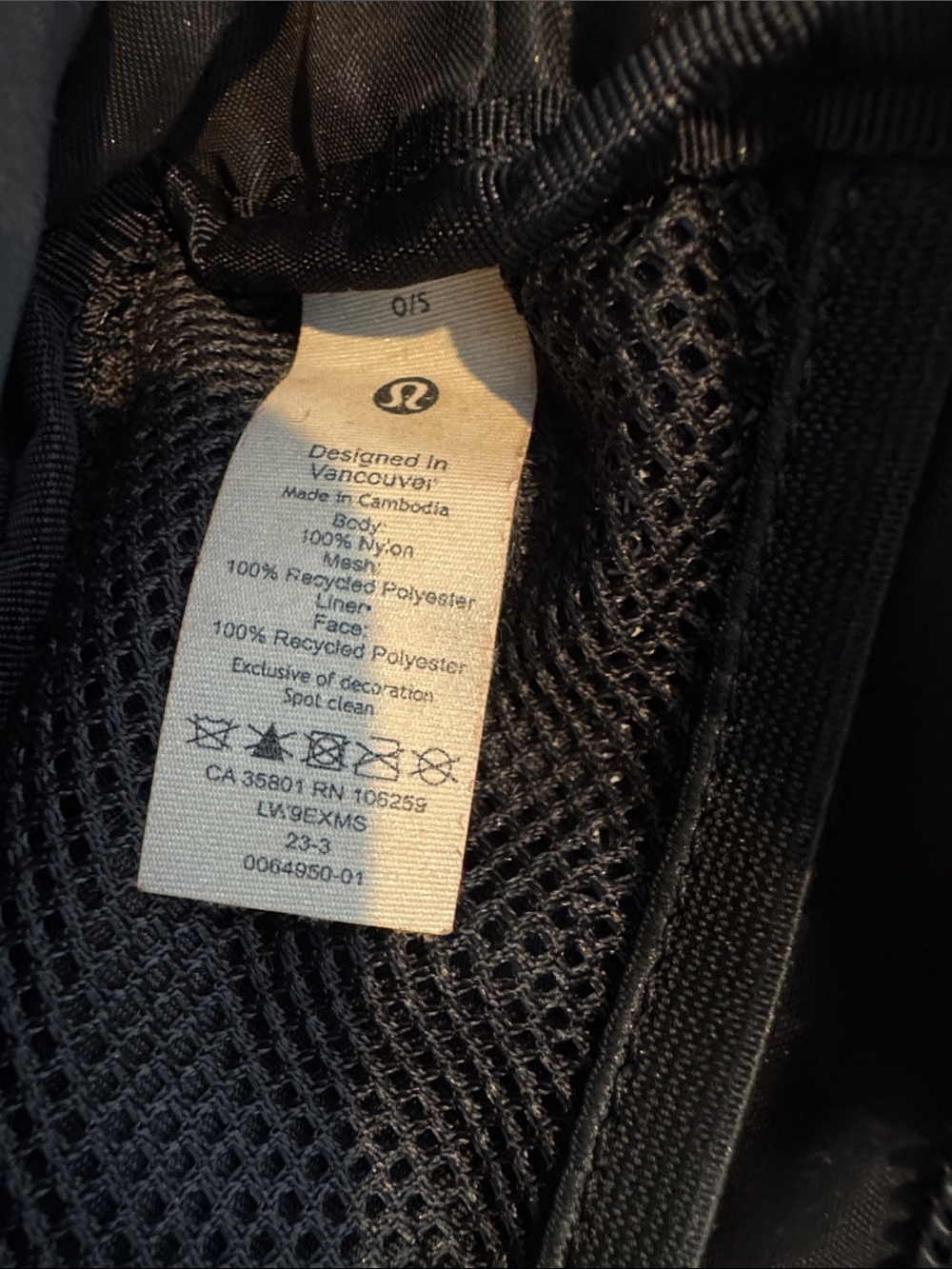 lululemon athletica Black Mesh Pencil Case / makeup case